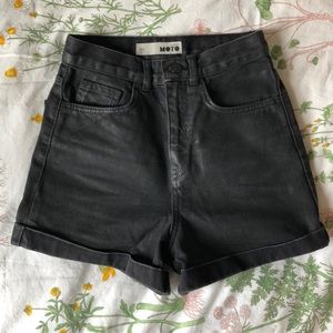 Top shop MOTO black high waisted shorts